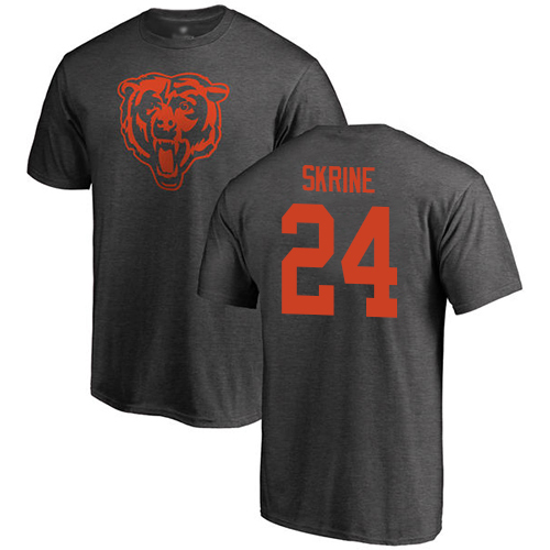 Chicago Bears Men Ash Buster Skrine One Color NFL Football #24 T Shirt->youth nfl jersey->Youth Jersey
